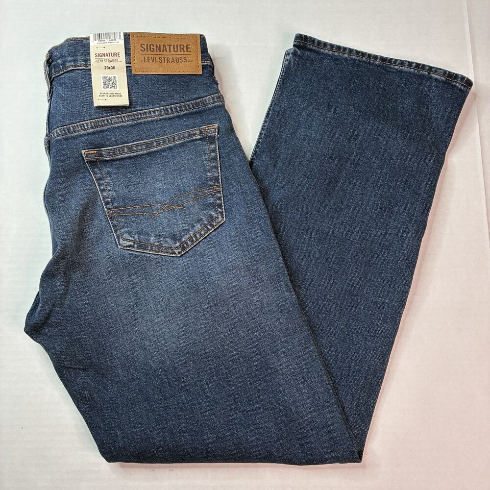 Signature By Levi Strauss Levi Loose Jeans Men's Size 29x30 Blue Flex Cotton